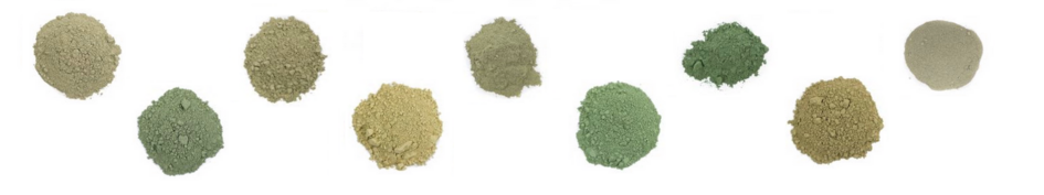 Earths created by sedimentation processes or directly from clay-containing layers