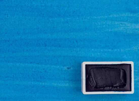 Kremer Aquarelle - Bleu Phthalo, Cyan Bleu transparent