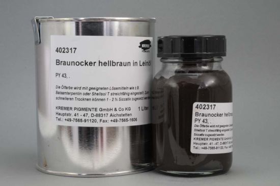 Braunocker hellbraun in Leinöl