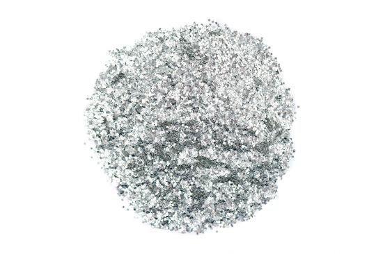 Silber Glitzer 0,6 x 0,6 mm