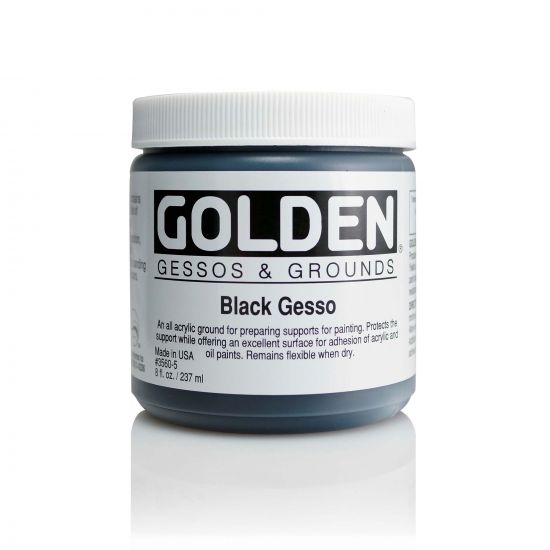 Golden GESSOS & GROUNDS, Black Gesso