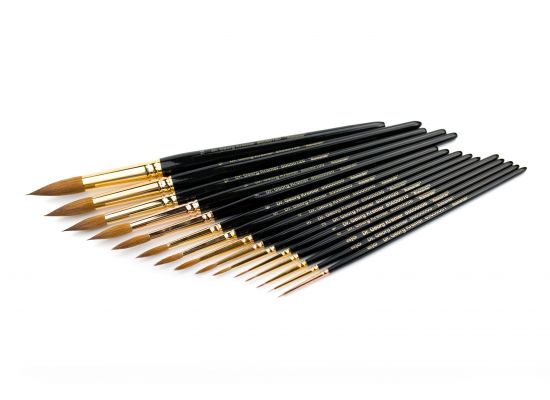 Watercolor Retouching Brush, Kolinsky Red Sable, No. 0
