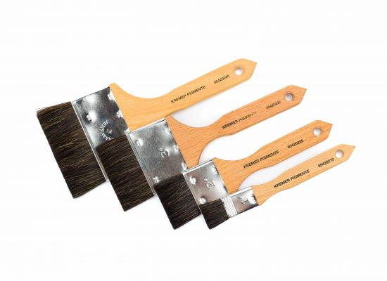 Pinceau plat, mélange de cheveux d´écureuil, no. 4 pouce