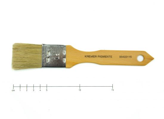 Pincel plano, cerdas finas claras, fuerza 2, no. 1,5 pulgada