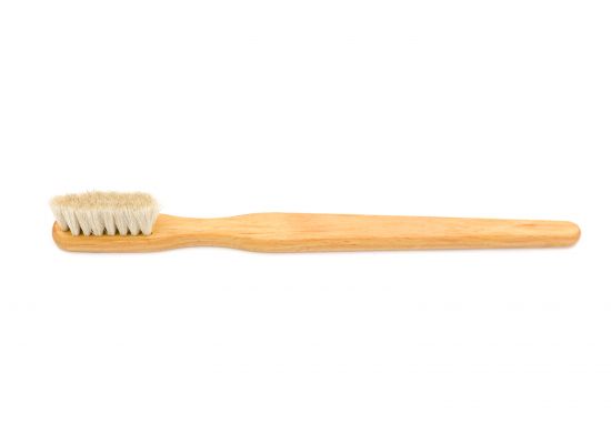 Cepillo de mango pequeño, pelo de cabra blanco, 14 mm
