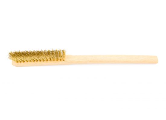 Brush with long handle, brass wire, 0.20 mm