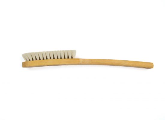 Cepillo de mango, pelo de cabra blanco, 25 mm