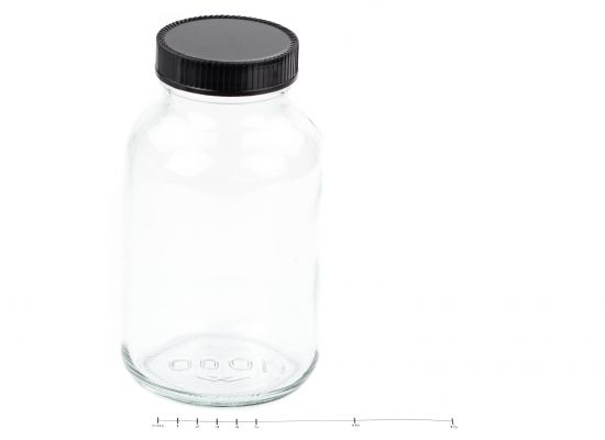 Flacons en verre, 1000 ml, à col large
