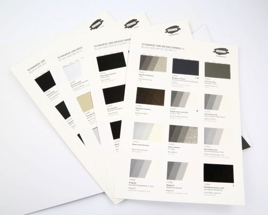 Kremer Color Chart - Black & White Colors