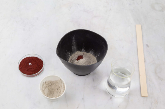 The pigment powder has to be mixed thoroughly with the dry cement powder. If the pigment is not thoroughly dispersed, pigment agglomerates can not only weaken the cement structure but, they may also cause “bleeding” of the color later on.