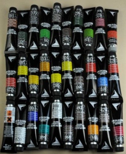 Set: MAIMERI® Couleurs pour retouches, avec mastic