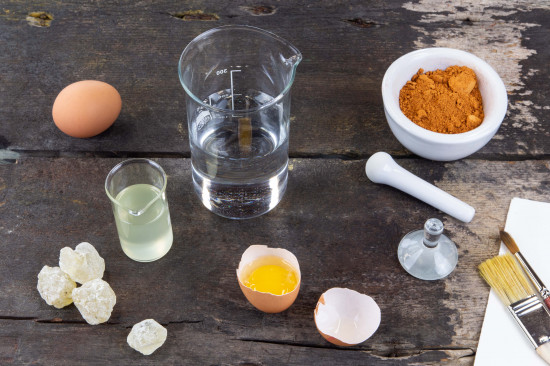 Receta: 'Lean Egg Tempera with Dammar Varnish'