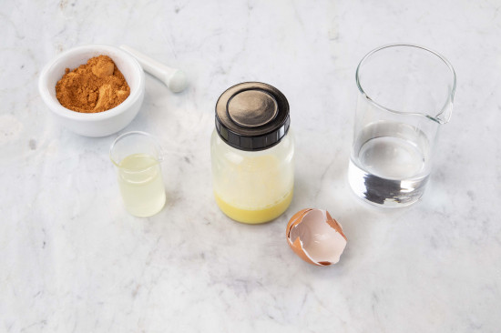 Shake the egg well.