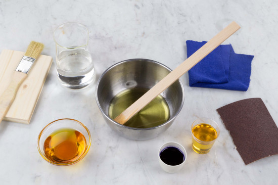 For priming the wooden surface, mix Linseed Oil Varnish (#73100) and Shellsol® T (#70460) with a mixing ratio of 1:1 and apply the solution in a thin and even layer. After one hour you can take up excess liquid with a lint-free cloth and sand the surface gently when dry. Consumption rate is about 30 ml/m2.