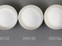 Verre coloré, blanc opalescent, opaque