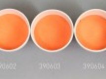 Verre coloré, orange d´opale, jaunâtre, opaque