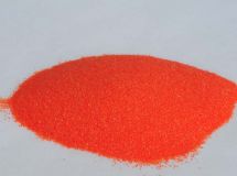 Colored glass, Opal Orange, yellowish, opaque