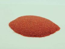 Verre coloré, rouge-corail, opaque