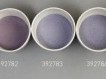 Verre coloré, améthyste argentée, transparent