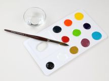Palette, weiß emailliert