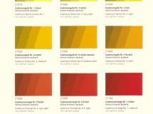 Kremer Color Chart - Cadmium Pigments