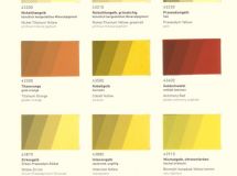 Kremer Color Chart - Yellow Colors